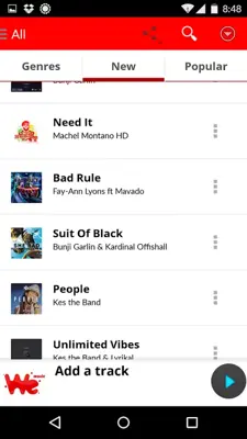 We Music android App screenshot 2